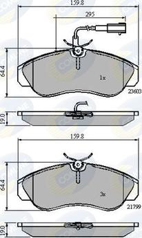 Comline CBP11032 - Brake Pad Set, disc brake autospares.lv