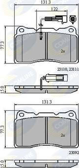 Comline CBP11022 - Brake Pad Set, disc brake autospares.lv