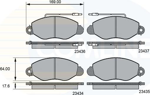 Comline CBP11107 - Brake Pad Set, disc brake autospares.lv