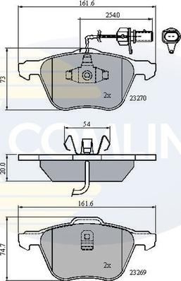 Comline CBP11136 - Brake Pad Set, disc brake autospares.lv