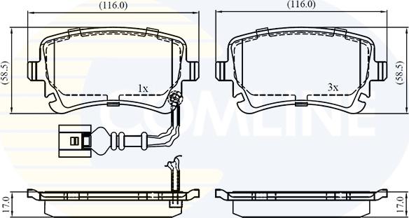 Comline CBP11313 - Brake Pad Set, disc brake autospares.lv