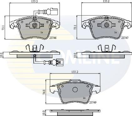 Comline CBP11312 - Brake Pad Set, disc brake autospares.lv