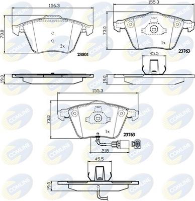 Comline CBP11752 - Brake Pad Set, disc brake autospares.lv