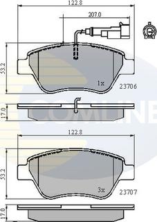 Comline CBP11702 - Brake Pad Set, disc brake autospares.lv