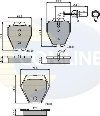 Comline CBP11771 - Brake Pad Set, disc brake autospares.lv