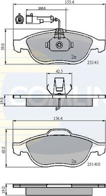 Comline CBP1856 - Brake Pad Set, disc brake autospares.lv