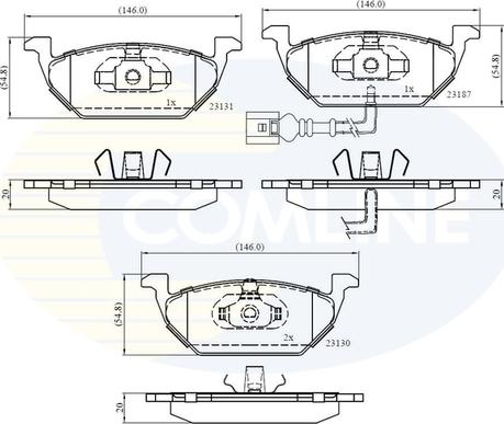 Comline CBP1851 - Brake Pad Set, disc brake autospares.lv