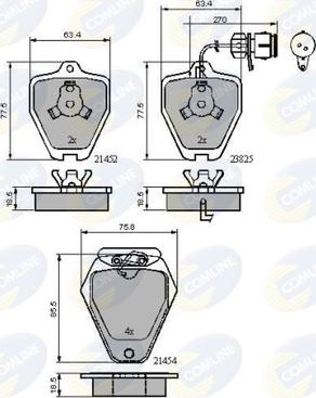 Comline CBP1884 - Brake Pad Set, disc brake autospares.lv