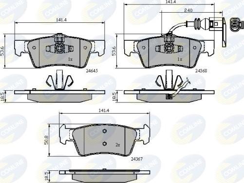 Comline CBP12015 - Brake Pad Set, disc brake autospares.lv