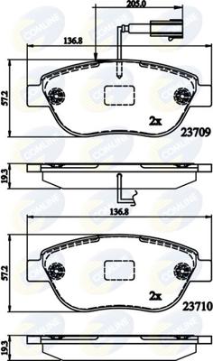 Comline CBP12140 - Brake Pad Set, disc brake autospares.lv