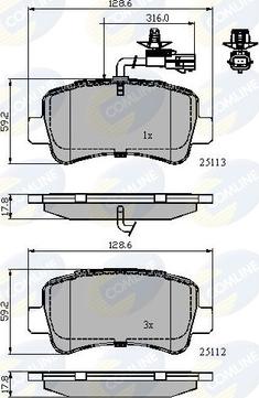 Comline CBP12105 - Brake Pad Set, disc brake autospares.lv