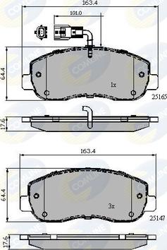 Comline CBP12106 - Brake Pad Set, disc brake autospares.lv