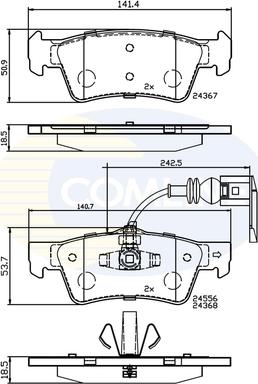 Comline CBP12244 - Brake Pad Set, disc brake autospares.lv