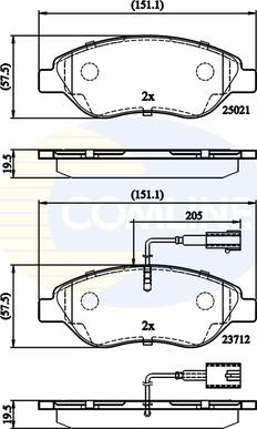 Comline CBP12213 - Brake Pad Set, disc brake autospares.lv