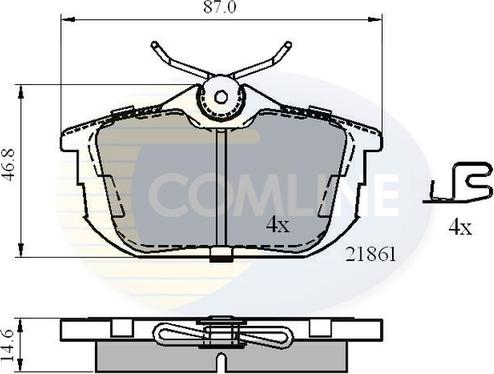 Comline CBP3945 - Brake Pad Set, disc brake autospares.lv