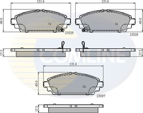 Comline CBP3943 - Brake Pad Set, disc brake autospares.lv