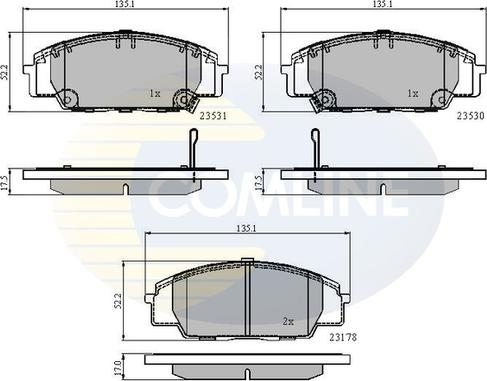 Comline CBP3947 - Brake Pad Set, disc brake autospares.lv