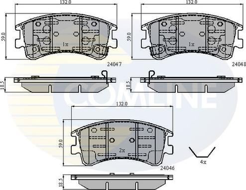 Comline CBP3950 - Brake Pad Set, disc brake autospares.lv