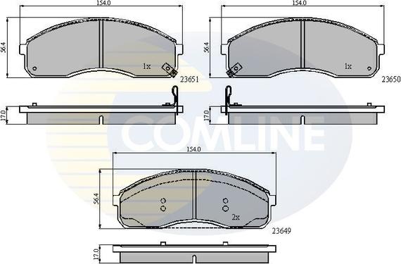 Comline CBP3968 - Brake Pad Set, disc brake autospares.lv