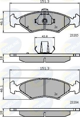 Comline CBP3444 - Brake Pad Set, disc brake autospares.lv