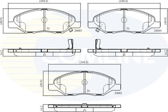 Comline CBP36044 - Brake Pad Set, disc brake autospares.lv