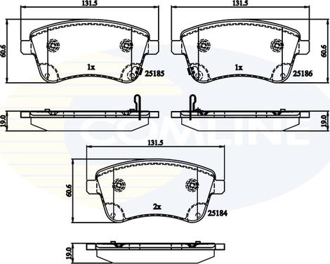 Comline CBP36047 - Brake Pad Set, disc brake autospares.lv