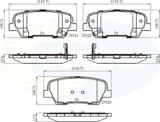 Comline CBP36009 - Brake Pad Set, disc brake autospares.lv