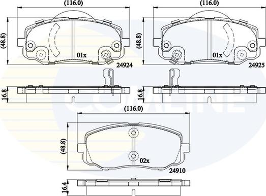 Comline CBP36008 - Brake Pad Set, disc brake autospares.lv