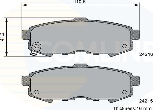 Comline CBP36088 - Brake Pad Set, disc brake autospares.lv