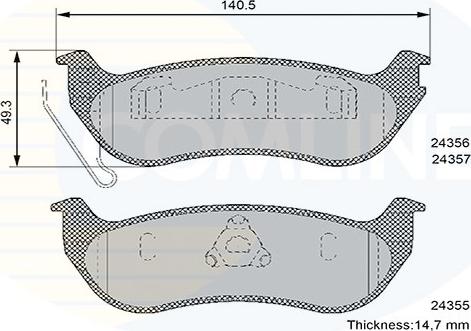 Comline CBP36087 - Brake Pad Set, disc brake autospares.lv