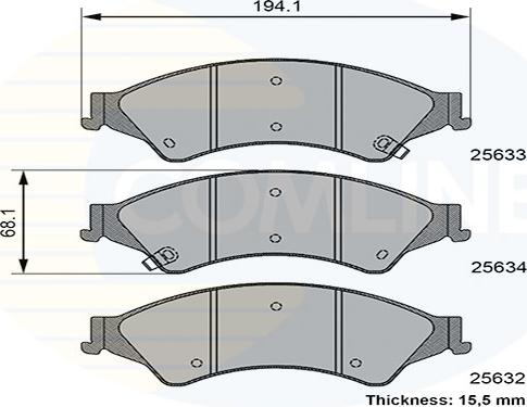 Comline CBP36105 - Brake Pad Set, disc brake autospares.lv