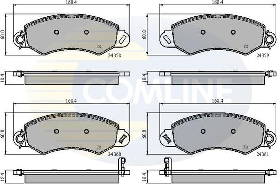 Comline CBP31544 - Brake Pad Set, disc brake autospares.lv