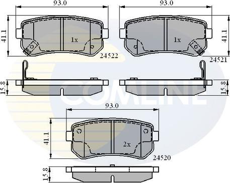 Comline CBP31543 - Brake Pad Set, disc brake autospares.lv