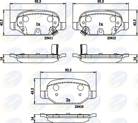 Comline CBP31559 - Brake Pad Set, disc brake autospares.lv