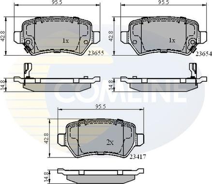 Comline CBP31551 - Brake Pad Set, disc brake autospares.lv