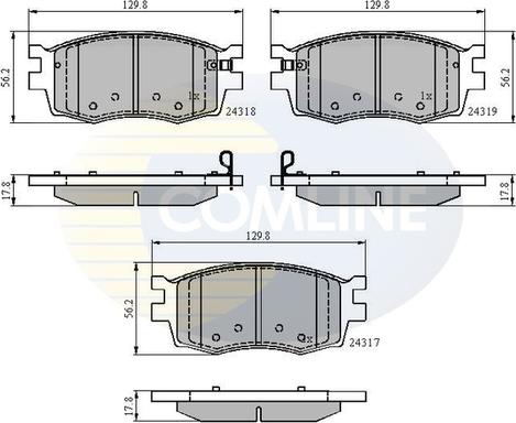 Comline CBP31519 - Brake Pad Set, disc brake autospares.lv