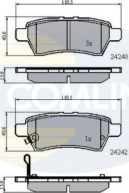 Comline CBP31518 - Brake Pad Set, disc brake autospares.lv