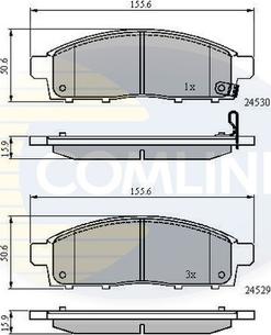 Comline CBP31584 - Brake Pad Set, disc brake autospares.lv