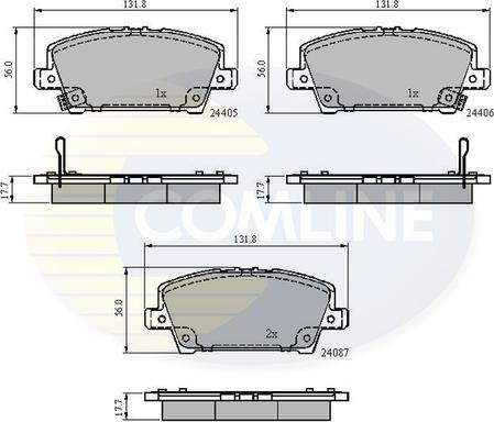 Comline CBP31586 - Brake Pad Set, disc brake autospares.lv