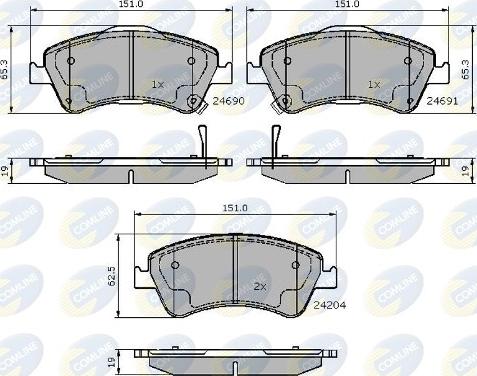 Comline CBP31588 - Brake Pad Set, disc brake autospares.lv