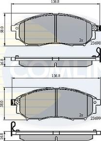 Comline CBP31524 - Brake Pad Set, disc brake autospares.lv