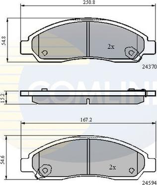 Comline CBP31573 - Brake Pad Set, disc brake autospares.lv