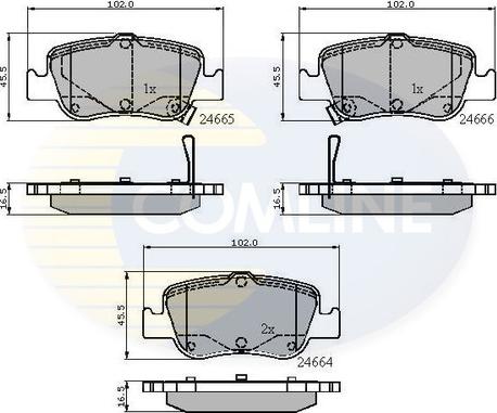 Comline CBP31572 - Brake Pad Set, disc brake autospares.lv