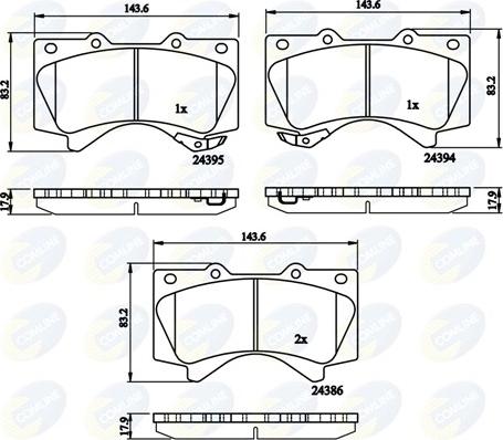 Comline CBP31661 - Brake Pad Set, disc brake autospares.lv