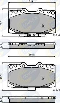 Comline CBP31614 - Brake Pad Set, disc brake autospares.lv