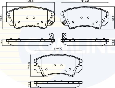 Comline CBP31680 - Brake Pad Set, disc brake autospares.lv