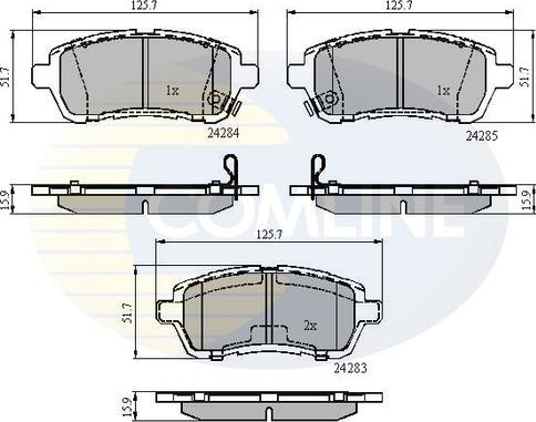 Comline CBP31620 - Brake Pad Set, disc brake autospares.lv