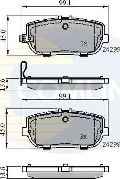 Comline CBP31627 - Brake Pad Set, disc brake autospares.lv