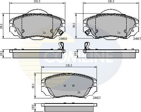 Comline CBP31679 - Brake Pad Set, disc brake autospares.lv