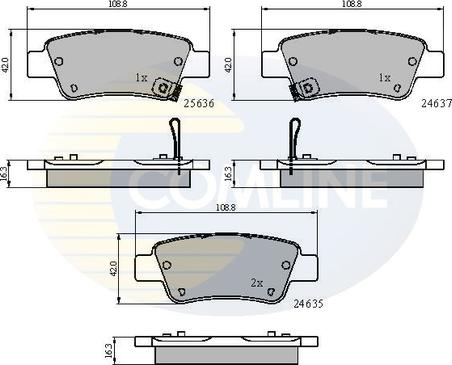 Comline CBP31674 - Brake Pad Set, disc brake autospares.lv